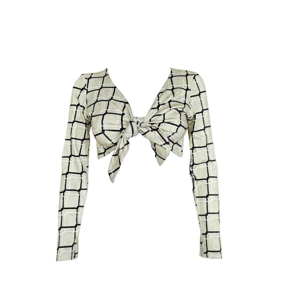 helenamanzano tie-front crop top